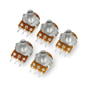 Potencjometr obrotowy 101Ohm liniowy 1/5W B0.1K/B101 - 5szt.