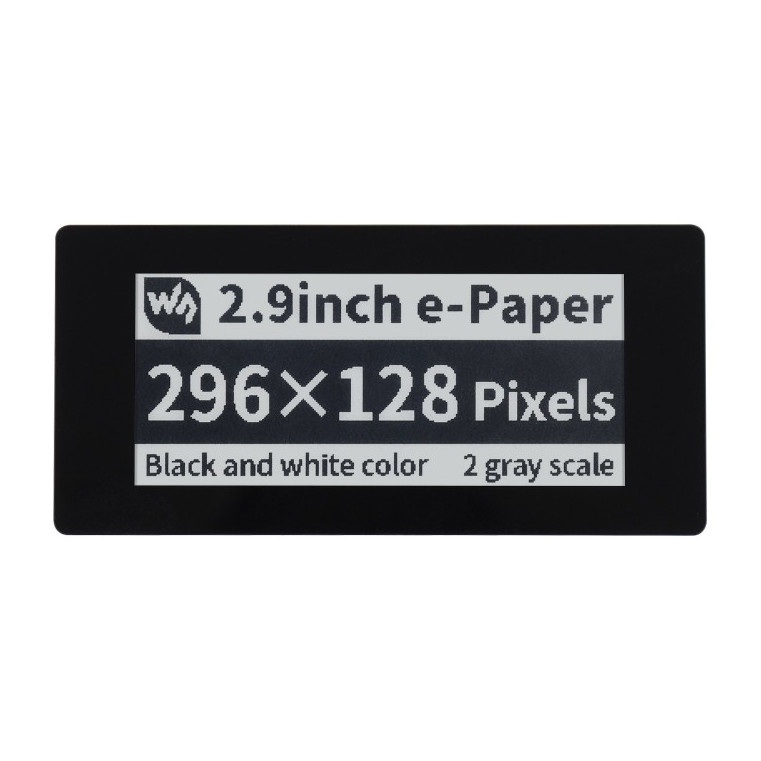 						Wyświetlacz dotykowy E-paper E-Ink - 2,9'' 296x128px - SPI/I2C - czarno-biały - do Raspberry Pi Pico - Waveshare 20051