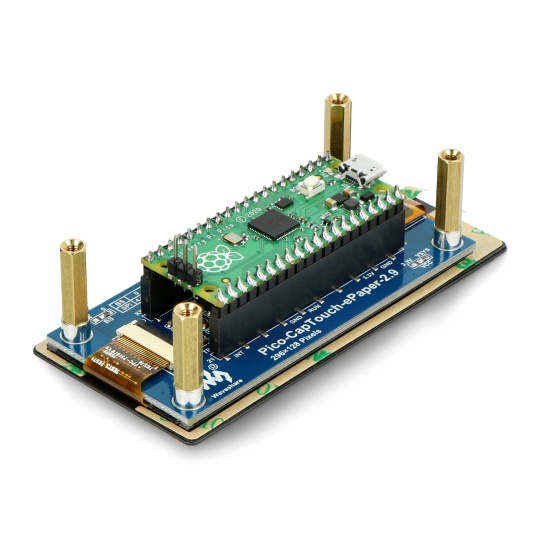 Сенсорний дисплей з електронним папером та електронним чорнилом - 2,9 дюйма, 296x128 пікселів - SPI/I2C - чорно-білий - для Raspbe