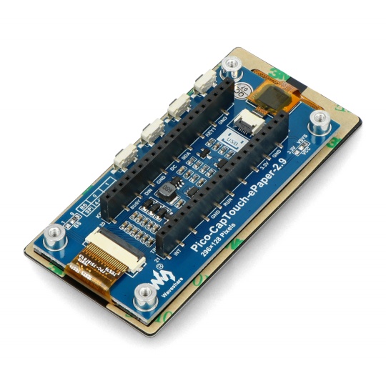 Сенсорний дисплей з електронним папером та електронним чорнилом - 2,9 дюйма, 296x128 пікселів - SPI/I2C - чорно-білий - для Raspbe