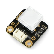 Gravity - LED Switch Yellow - przycisk podświetlany diodą LED - żółty - DFRobot DFR0789-Y
