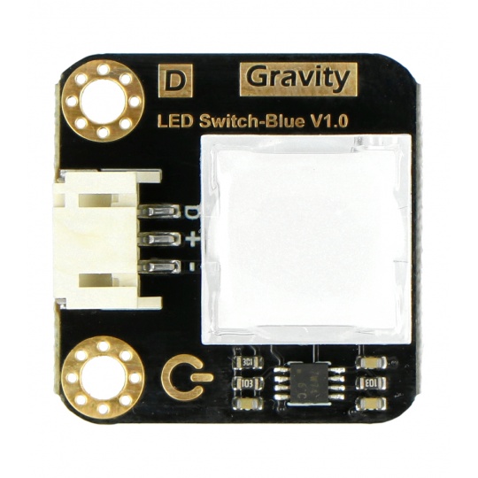Gravity - LED Switch Blue - LED illuminated button - blue - DFRobot DFR0789-B