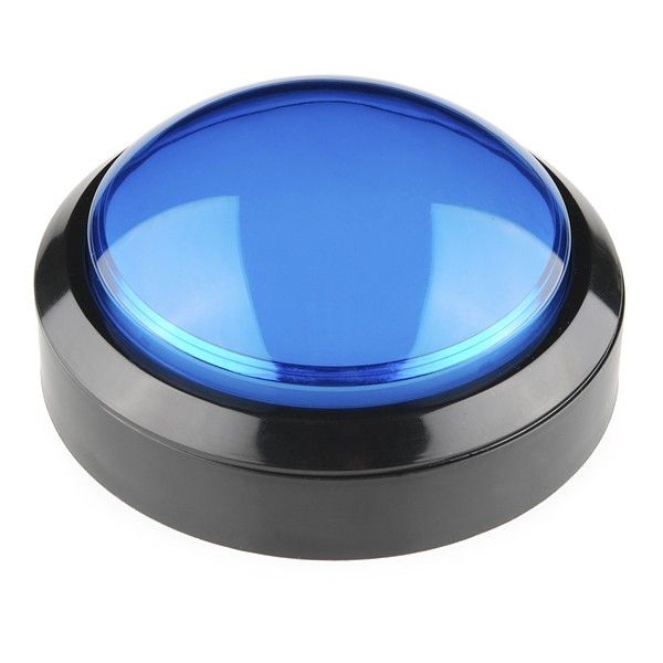 Big Push Button 10cm - niebieski