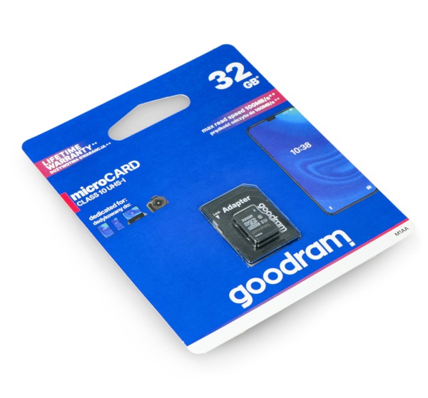 Karta pamięci Goodram M1AA microSD 32GB 100MB/s UHS-I klasa 10 z adapterem