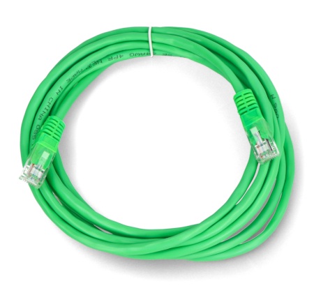 Przewód sieciowy Ethernet Patchcord UTP 5e 3m - zielony