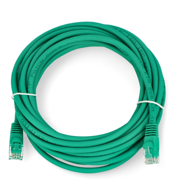 Przewód sieciowy Ethernet Patchcord UTP 5e 5m - zielony