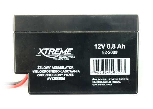 Akumulator żelowy 12V 0,8Ah Xtreme