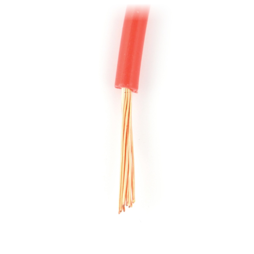 Przewód instalacyjny LgY 1x0,5 H05V-K - czerwony - rolka 100m