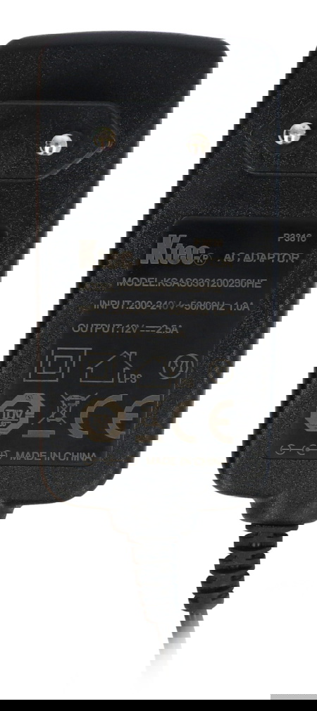 Zasilacz impulsowy 12V/2,5A - 100V-240V - wtyk DC 5,5/2,5mm