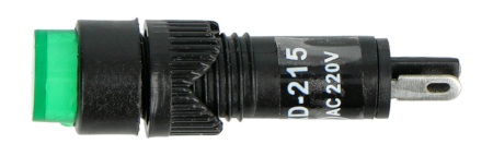 Kontrolka 230 V AC - 8 mm - zielona.