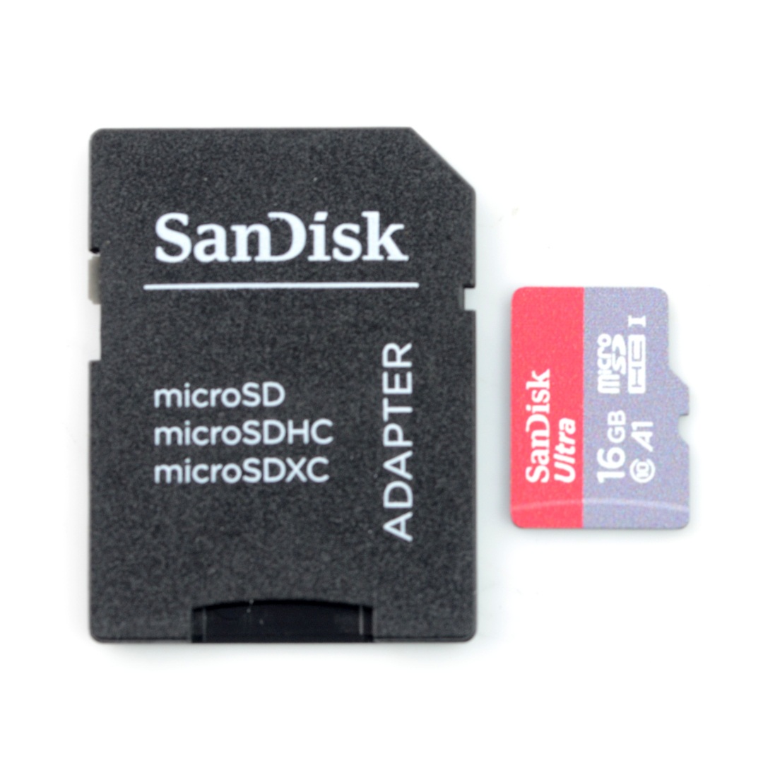 W zestawie znajduje się adapter umożliwiający umieszczenie karty microSD w czytniku kart SD.
