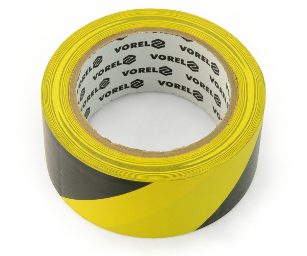 Taśma ostrzegawcza klejąca żółto-czarna 48mm x 33m