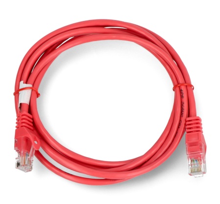 Przewód sieciowy Lanberg Ethernet Patchcord UTP 5e 2 m - czerwony