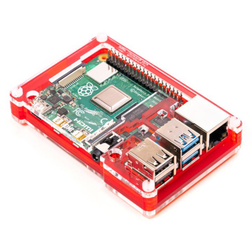 Obudowa Pibow Coupé 4 w kolorze czerwonym do Raspberry Pi 4B model Pimoroni PIM464