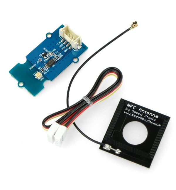 Grove - moduł z tagiem NFC w zestawie z anteną. 