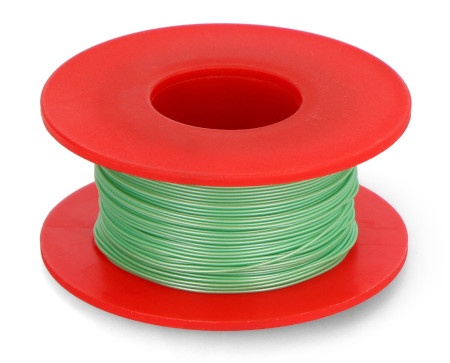 Przewód montażowy KYNAR z miedzi srebrzonej - 0,25mm/AWG 30 - zielony - 50m