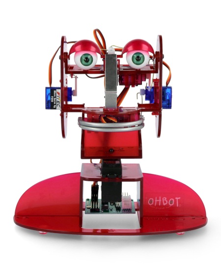Robot edukacyjny Ohbot współpracujący z Raspberry Pi