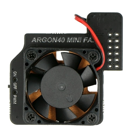 Wentylator Argon Mini Fan dla Raspberry Pi 4B z włącznikiem i radiatorem