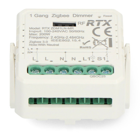 Moduł posiada wbudowaną antenę.