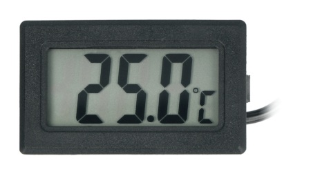Termometr panelowy z wyświetlaczem LCD od -50°C do 110°C i sondą pomiarową - 10 m