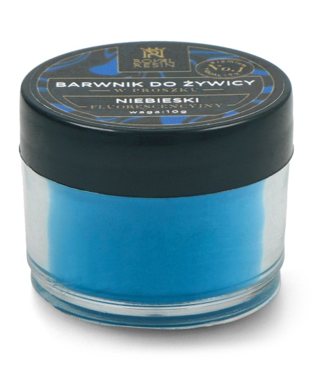 Barwnik do żywicy epoksydowej Royal Resin - fluorescencyjny w proszku - 10g - niebieski
