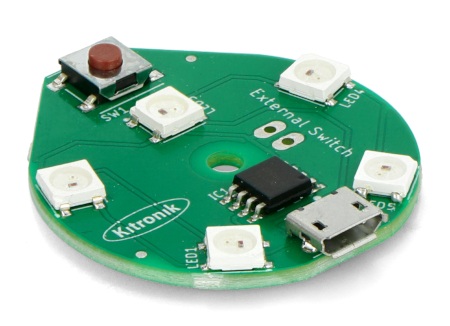 Listwa LED RGB 5 x diod USB 5 V - okrągła - Kitronik 35158