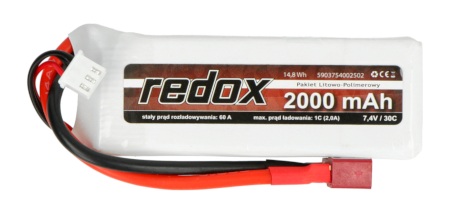 Pakiet Li-Pol Redox 2000 mAh 30C 2S 7,4 V