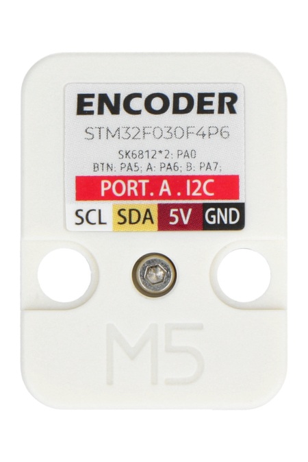 Enkoder z przyciskiem 30 impulsów M5Stack widok od tyłu