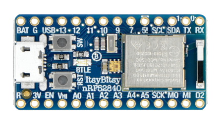 Płytka posiada złącze microUSB, za pomocą którego można ją wygodnie programować.