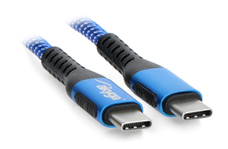 Przewód Akyga USB typ C - USB typ C niebieski - 1,8m - AK-USB-38