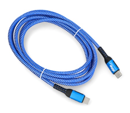Przewód Akyga USB typ C - USB typ C niebieski