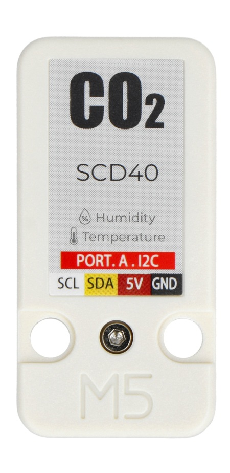 Czujnik temperatury, wilgotności i dwutlenku węgla SCD40 - moduł rozszerzeń Unit do modułów deweloperskich M5Stack - U103