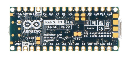 Wyprowadzenia Arduino Nano 33 Sense Rev2