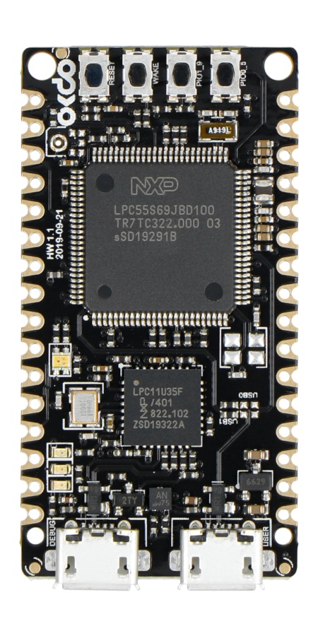 Na pokładzie znajduje się procesor Cortex-M33 wyposażony w dodatkowe zabezpieczenia.