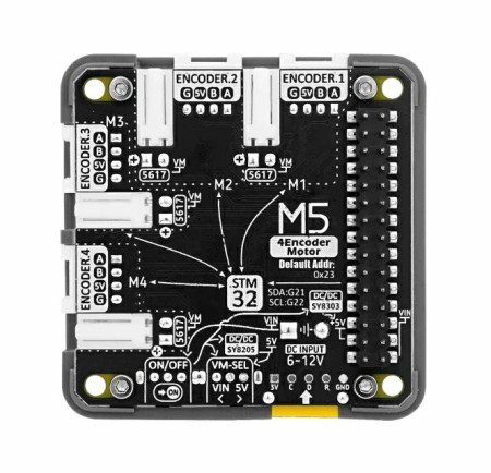 4EncoderMotor Module - 4-kanałowy sterownik silników - STM32 + BL5617 - do modułów deweloperskich M5Core - M5Stack M138