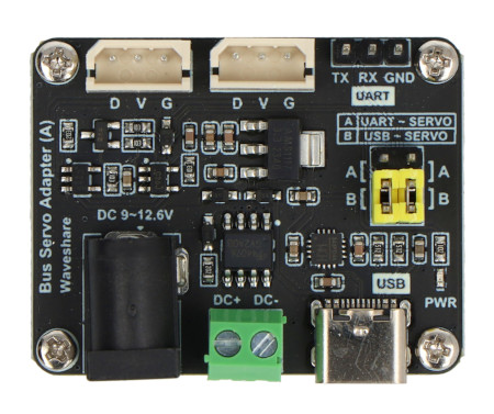 Bus Servo Adapter (A) - sterownik do serwomechanizmów magistrali szeregowej serii ST / SC - UART - Waveshare 25514