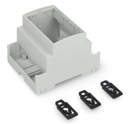 Obudowa modułowa Kradex ZD1004J ABS V0 na szynę DIN - 65,2 x 89,8 x 71,6 mm - jasnoszara