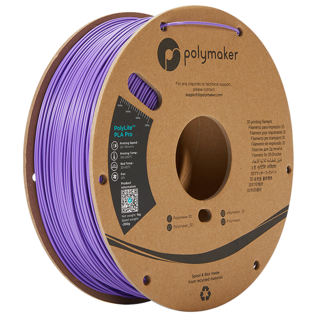 Filament Polymaker PolyLite PLA Pro 1,75 mm 1 kg - Purple