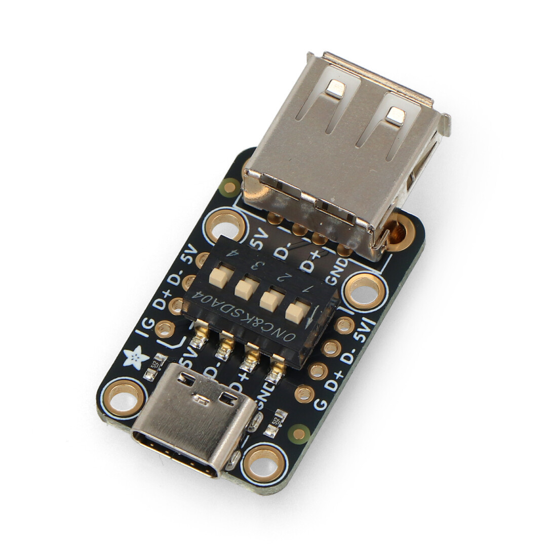 Konwerter USB typu A na USB typu C z przełącznikiem DIP - Adafruit 5972