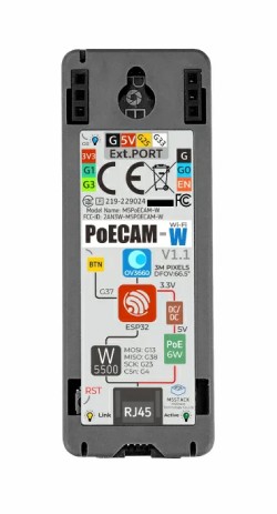 M5PoECAM-W V1.1 - moduł z kamerą OV3660 PoE - WiFi - M5Stack U121-B-V11