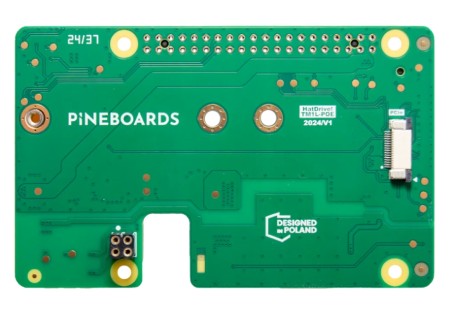 Pineboards HatDrive! PoE+ - nakładka zasilająca PoE z adapterem adapter NVMe do Raspberry Pi 5