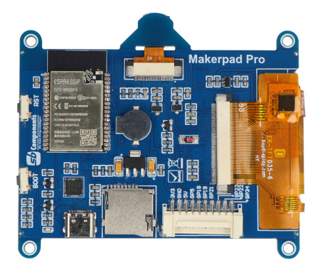 MakerPad - inteligentny ekran dotykowy 3,5'' 320 x 480 px - ESP32-WROVER-B - kamera OV2640 - SB Components 27699