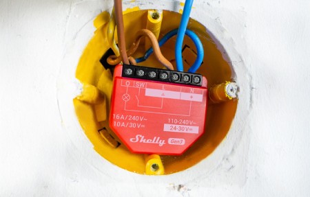 Shelly 1PM Gen3 - 1-kanałowy przekaźnik dopuszkowy / sterownik - WiFi / Bluetooth z pomiarem energii - aplikacja Android / iOS - 4 szt.