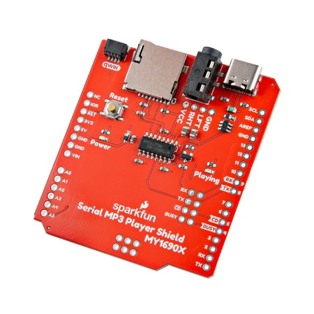 Serial MP3 Player Shield - nakładka dla Arduino - SparkFun DEV-28021