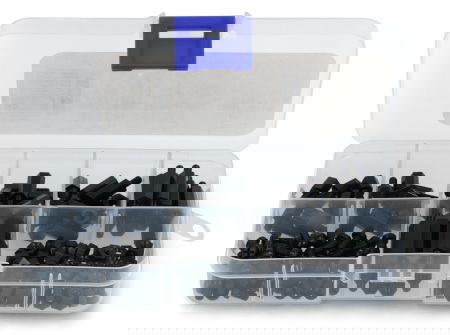 Zestaw nylonowych śrubek i podkładek dystansowych M3 - 180 szt. - justPi