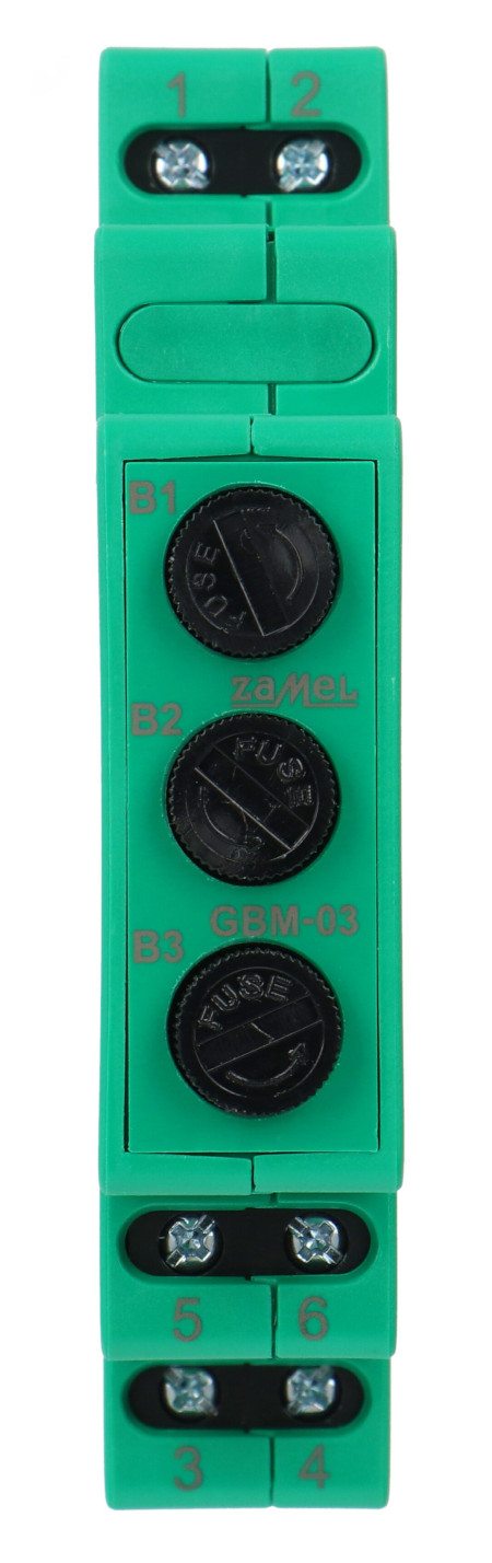 Zamel Supla GBM-03 - moduł bezpiecznikowy - ochrona trójfazowa 3 x 500 mA