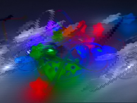 NeoPixel Star Shape Pixel Strand - pasek LED RGB 20 x 5050 w kształcie gwiazdek - cyfrowy, adresowany - 5 V - Adafruit 5982