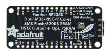 Feather RP2350 - płytka z mikrokontrolerem RP2350 i złączem HSTX - Adafruit 6000