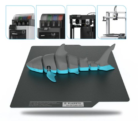 BIQU Panda Double-CryoGrip Textured - dwustronna magnetyczna nakładka - do drukarek Bambu Lab P1, X1 i A1 - 257 x 257 mm