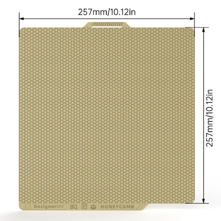 BIQU Panda Dual Textured PEI - dwustronna nakładka z wzorem plastra miodu i pepitki - do Bambu Lab X1, P1 i A1 - 257 x 257 mm